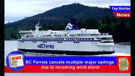 what wind speed cancels bc ferries